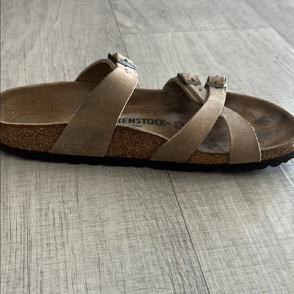 Birkenstock Taupe Triple-Strap Sandals - Picture 7 of 12